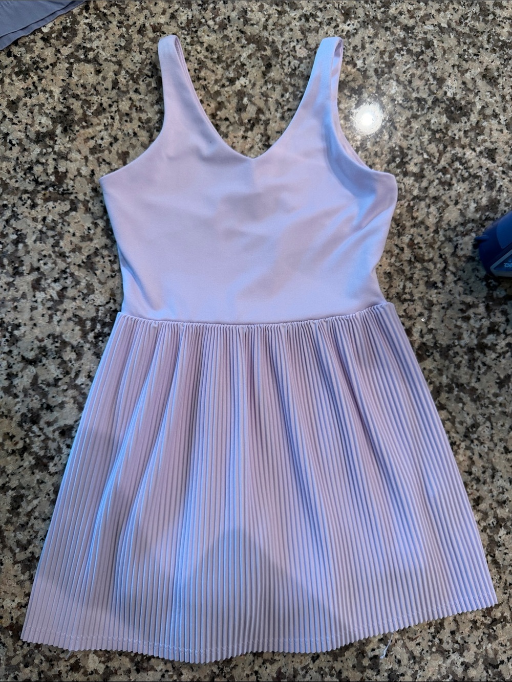 Girls All In Motion Light Lavender Pleated Athletic Dress XS (4/5)